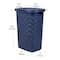 Mind Reader 60L Hamper Laundry Basket with Cutout Handles, Navy